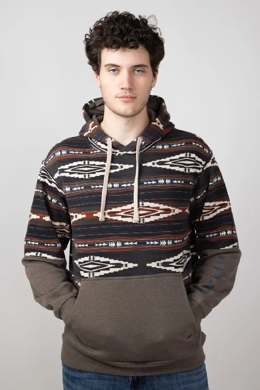 New Arrival Ariat Color Block Hoodie for Men in Brindle | 10052452-BRINDLE