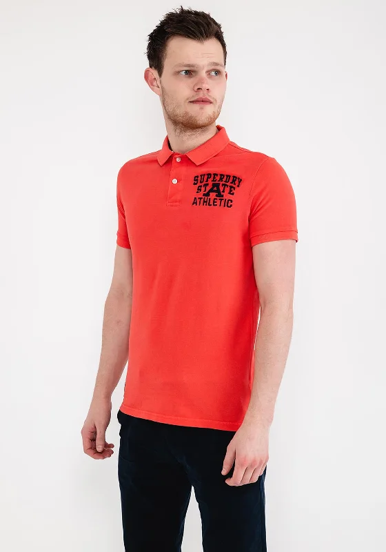 Fantastic Offers Superdry Vintage Superstate Polo Shirt, Cayenne Pink