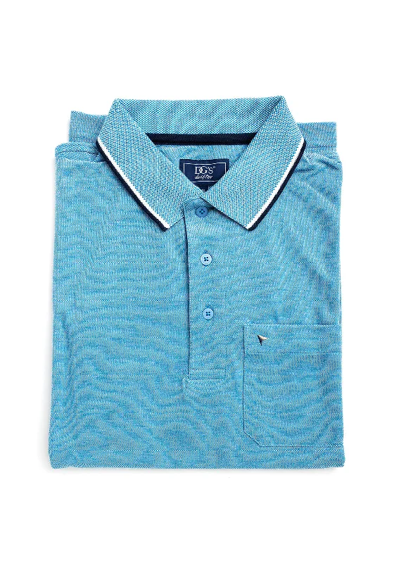 Take Action Daniel Grahame Short Sleeve Polo Shirt, Light Blue