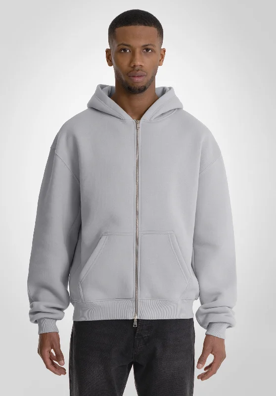 Savings Event Full Zip Oversize Hoodie - Light Grey
