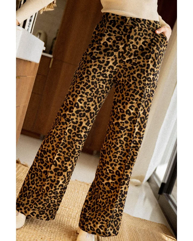 Weekend Offers That Thrill Azura Exchange Leopard Print Wide Leg Pants - M