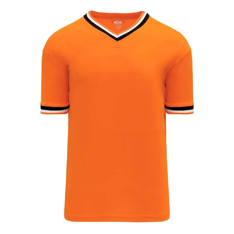 TIME-Limited Offer Retro V-Neck Dry Flex Pullover Orange-Black Jersey