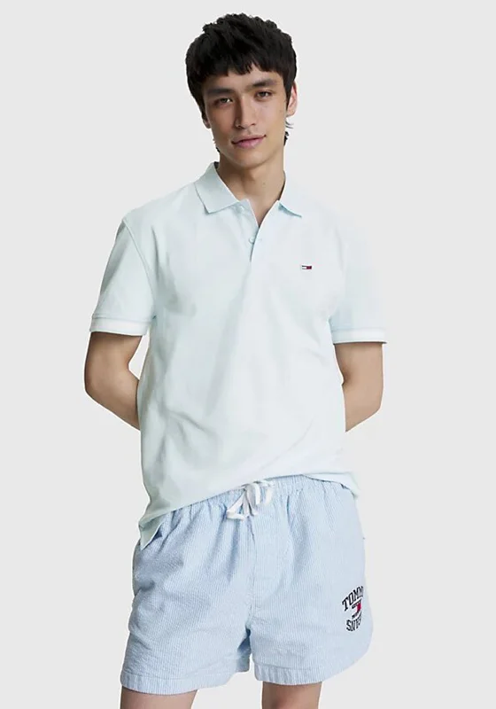 Bonus Offer Tommy Jeans Classic Essential Polo Shirt, Shimmering Blue