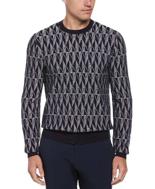 Year-End Clearance Diamond Crew Neck Sweater
