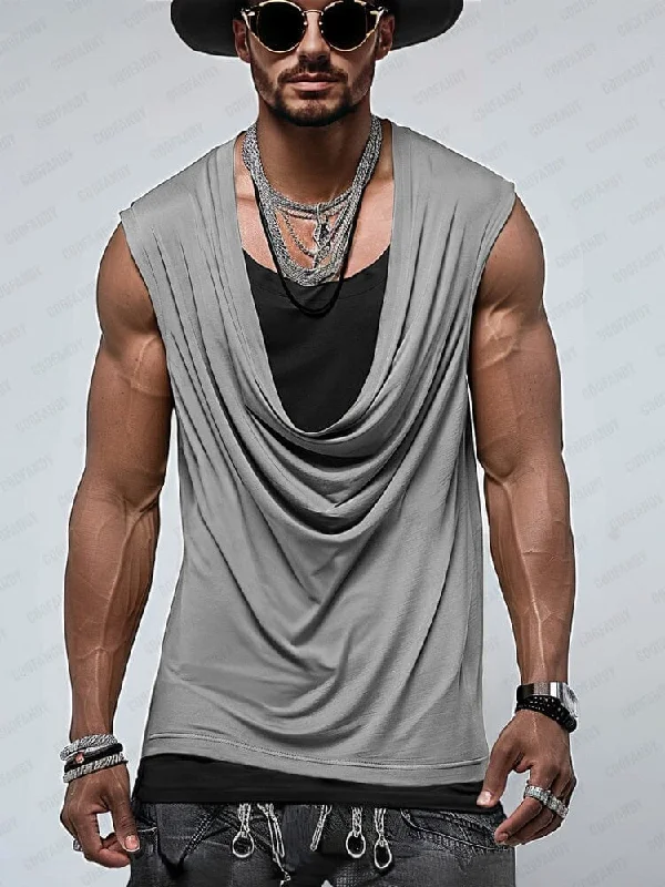 Weekend Offers That Tempt Trendy Drape Collar Sleeveless Top