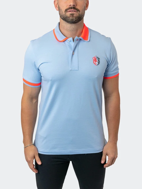 Weekend Offers That Dazzle Maceoo Stretch Short-Sleeve Polos | Polo TipDelhi Blue