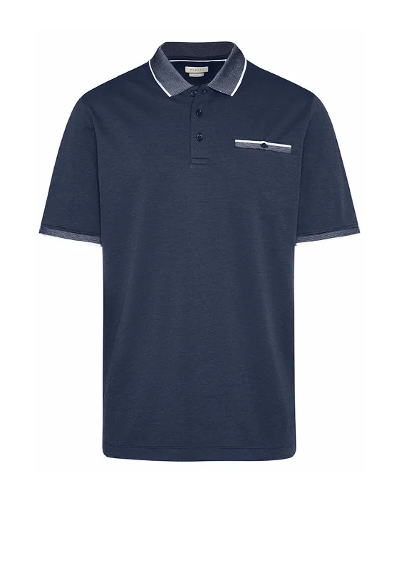 Cash Savings Bugatti Contrast Trim Polo Shirt, Navy