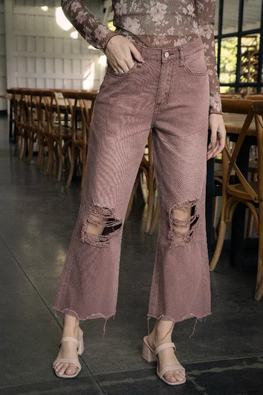 Weekend Savings Sensation Leslie 90's Vintage Crop Flare Jeans, Aztec