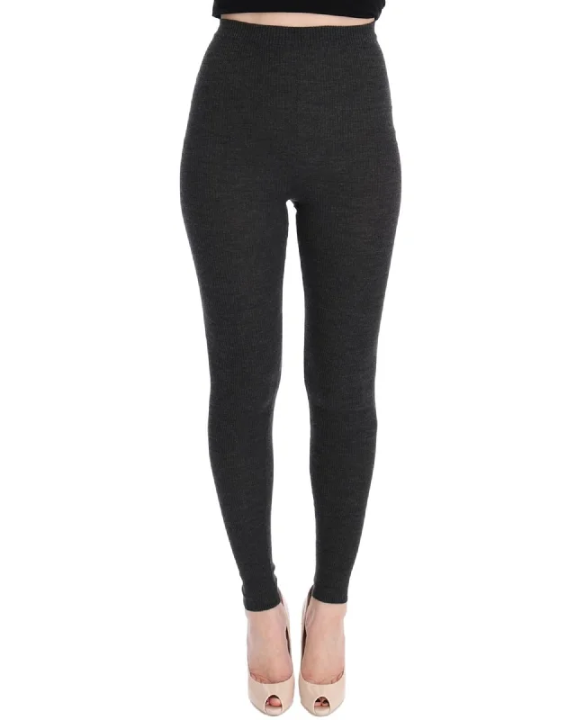 Weekend Specials to Love High Waist Wool Tights Pants 40 IT Women