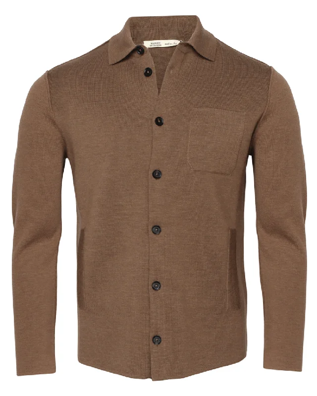Weekend Savings Sensation Brown Milano Stitch Overshirt