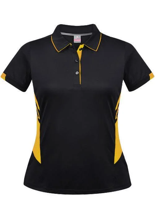 Limited Offer Ladies Tasman Polo Black/Gold