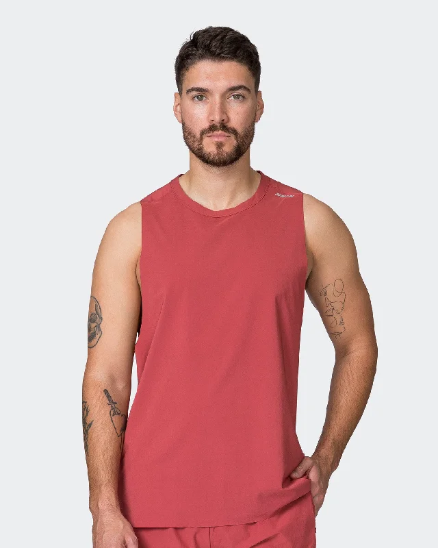 Weekend Deals That Thrill Replay Laser Cut Tank - Dusty Red