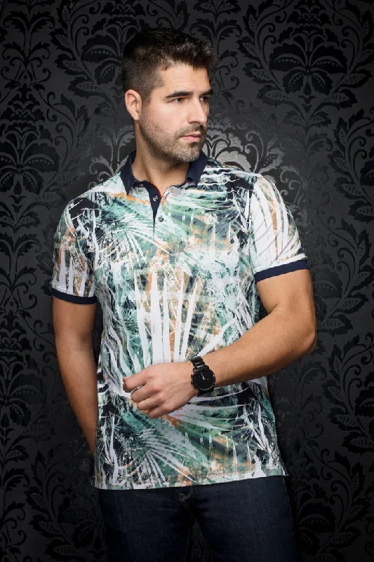 Final Markdown Au Noir Stretch Short-Sleeve Polos | Amazonia Green