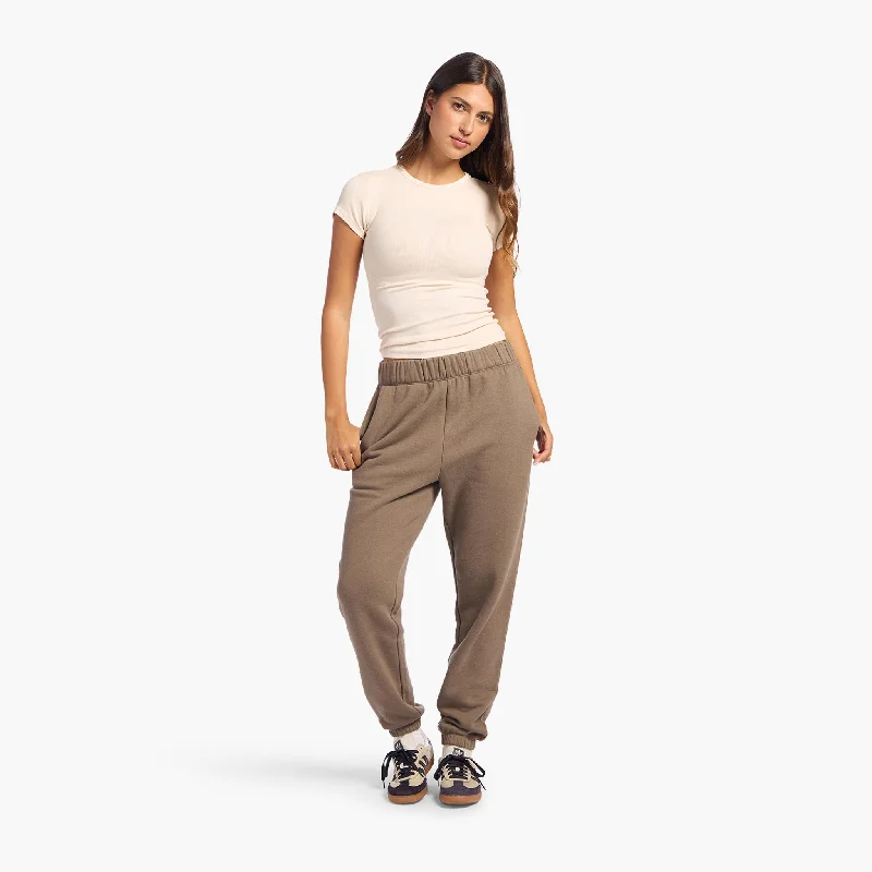 Weekend Bargains Just for You Vintage Fleece Jogger | Mocha