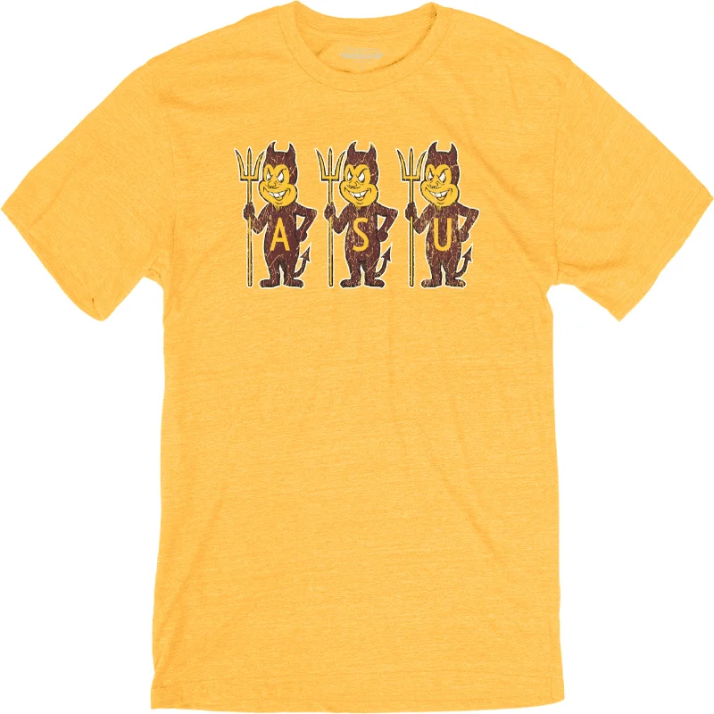 Price Slash ASU 3Sparky Tri-blend Tee GLD