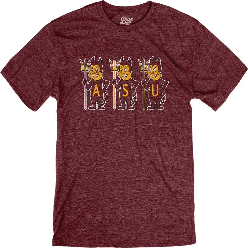 Sale Alert ASU 3Sparky Tri-blend Tee MRN