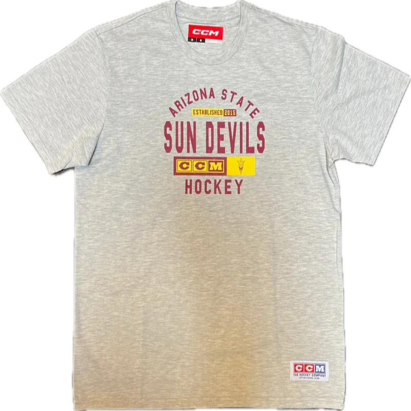 Weekend Savings Fiesta ASU CCM Sun Devils Hockey Tee GRY
