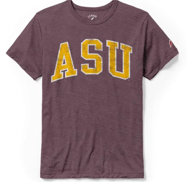 Weekend Discounts to Enjoy ASU Classic Arch Tri-blend Tee MRN