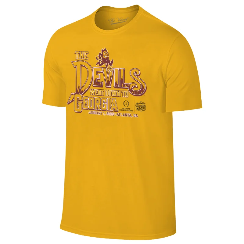 Weekend Discounts to Indulge In ASU DWDTG Peach Bowl Tee GLD