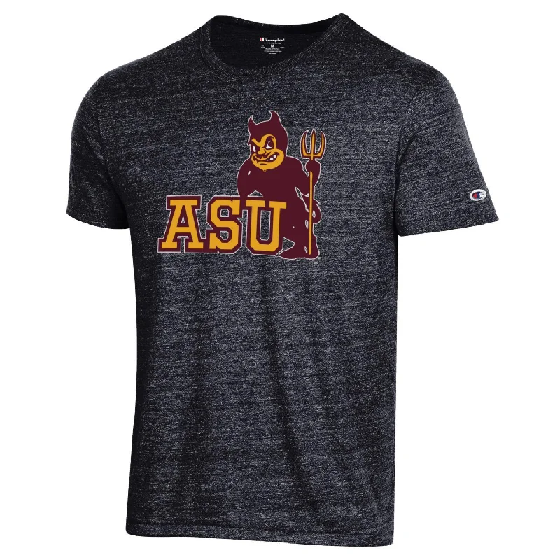 Savings Spectacular ASU Leaning Sparky Tri-blend Tee BLK