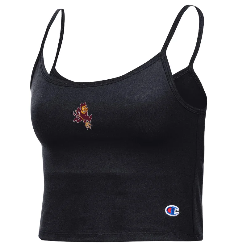 Bonus Offer ASU Sparky Ladies Crop Cami BLK