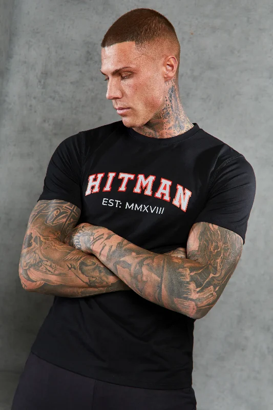 Weekend Offers That Impress Black Hitman Varsity T-Shirt