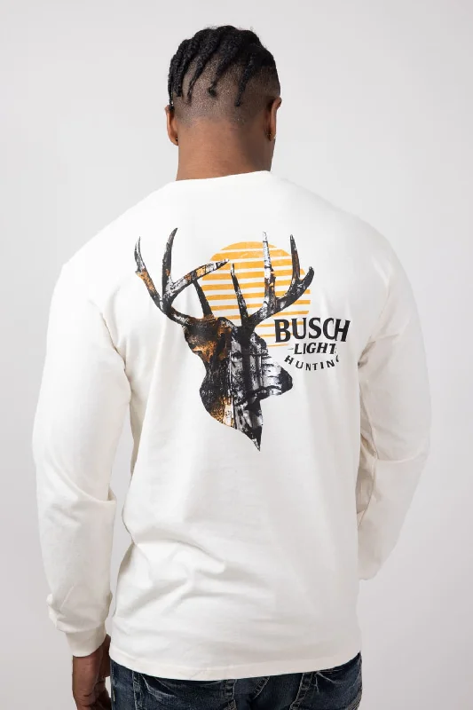 Price Meltdown Brew City Buck Hunting Camo Long Sleeve T-Shirt for Men in Cream | 16868-112A-CREAM Price Meltdown Brew City Buck Hunting Camo Long Sleeve T-Shirt for Men in Cream | 16868-112A-CREAM
