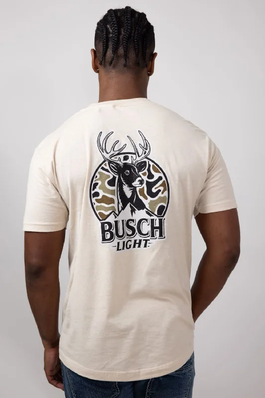 Closeout Busch Camo Can Deer T-Shirt for Men in Sand | 18456-300-SAND