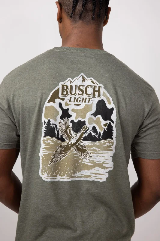 Best Bargains Busch Camo Pheasant T-Shirt for Men in Green | 18456-310-GREEN
