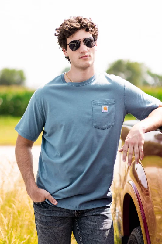 Doorbuster Deal Carhartt Force Relaxed Fit Midweight Pocket T-Shirt for Men in Grey Blue | 106652-HG7-GRY Doorbuster Deal Carhartt Force Relaxed Fit Midweight Pocket T-Shirt for Men in Grey Blue | 106652-HG7-GRY