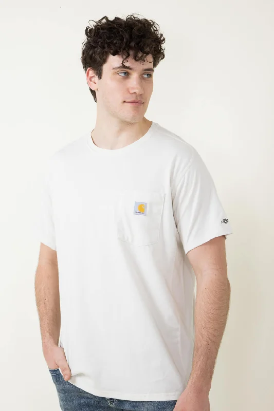 Steals and Deals Carhartt Force Relaxed Fit Midweight Pocket T-Shirt for Men in Malt | 106652-W03-MALT Steals and Deals Carhartt Force Relaxed Fit Midweight Pocket T-Shirt for Men in Malt | 106652-W03-MALT