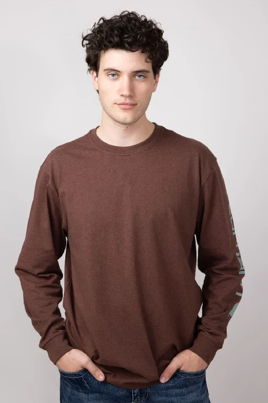Price Drop Alert Carhartt Loose Fit Heavyweight Logo Graphic Long Sleeve T-Shirt for Men in Mocha | K231-B86-MOCHA Price Drop Alert Carhartt Loose Fit Heavyweight Logo Graphic Long Sleeve T-Shirt for Men in Mocha | K231-B86-MOCHA