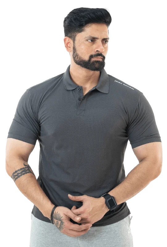 Super Deal Charcoal Grey Mars Polo T-shirt