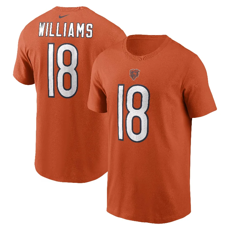 Steals and Deals Chicago Bears Caleb Williams Orange Essential Name & Number T Shirt Steals and Deals Chicago Bears Caleb Williams Orange Essential Name & Number T Shirt