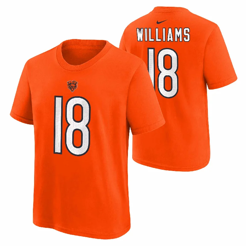 Online Exclusive Chicago Bears Caleb Williams Youth Orange Nike Fuse Name & Number T Shirt Online Exclusive Chicago Bears Caleb Williams Youth Orange Nike Fuse Name & Number T Shirt