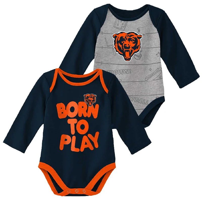 Weekend Savings Bonanza Chicago Bears Newborn Born To Win 2-Pack Long Sleeve Creepers