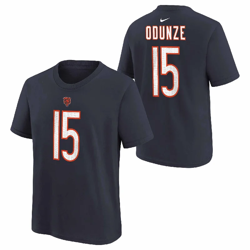 Weekend Wonders Await! Chicago Bears Youth Rome Odunze Nike Fuse Name & Number T Shirt Weekend Wonders Await! Chicago Bears Youth Rome Odunze Nike Fuse Name & Number T Shirt
