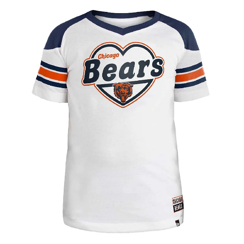 Weekend Savings Fiesta Chicago Bears Youth Girls White Love T-Shirt