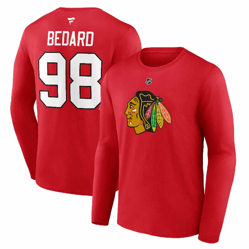 Unmissable Sale Chicago Blackhawks Connor Bedard Red Long Sleeve Player T-Shirt