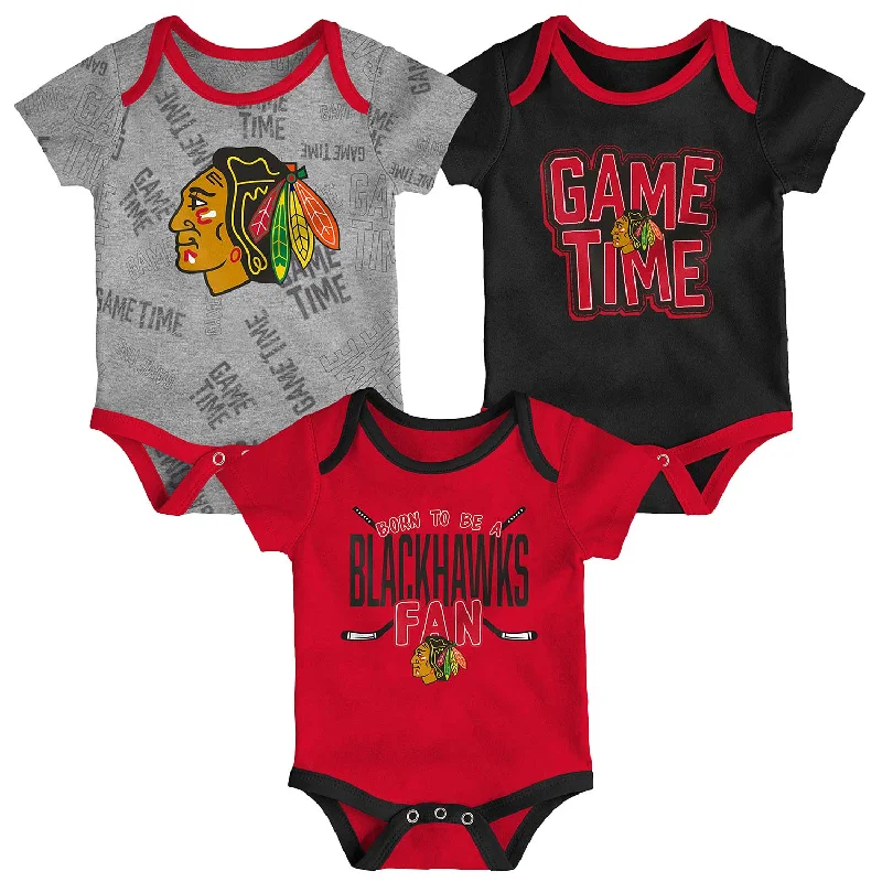 Can't Beat Chicago Blackhawks Infant Game Time 3-Pack Creeper Set