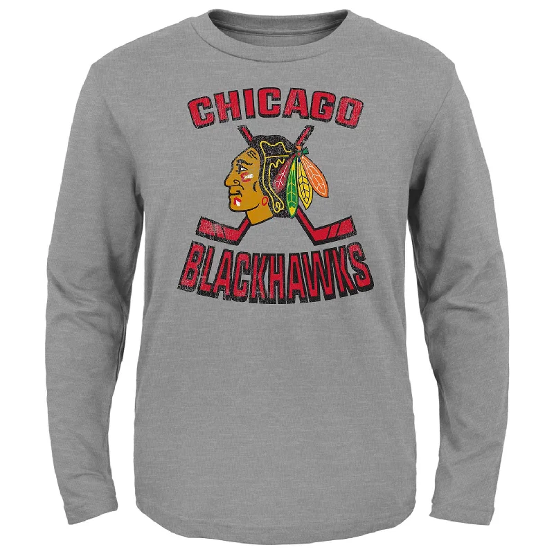 Year-End Deals Chicago Blackhawks Toddler Double Crossed Long Sleeve T-Shirt