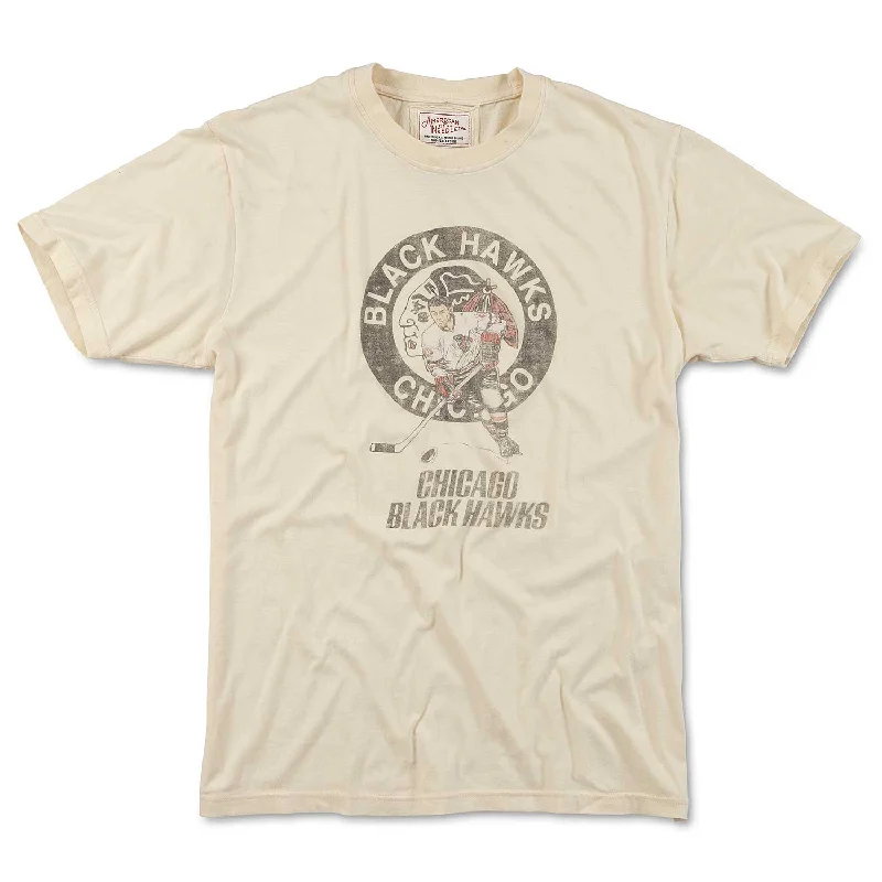 Crazy Deal Chicago Blackhawks Vintage Fade Cream T-Shirt
