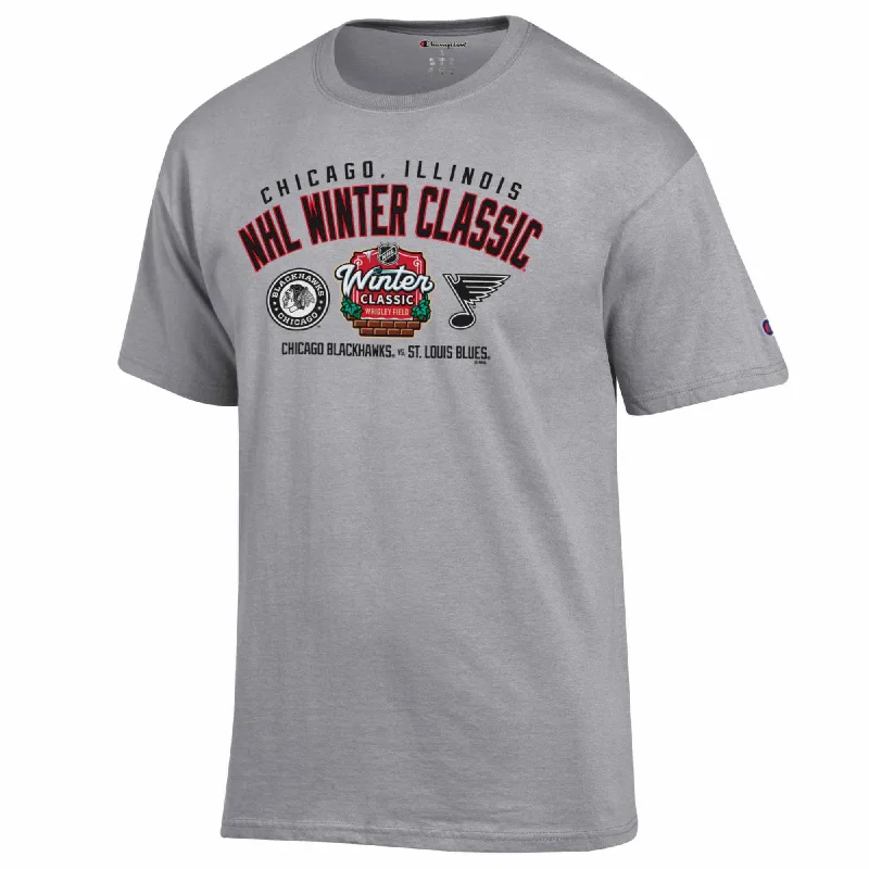 Price Slash Chicago Blackhawks vs. St. Lous Blues 2025 Winter Classic Champion T Shirt Price Slash Chicago Blackhawks vs. St. Lous Blues 2025 Winter Classic Champion T Shirt