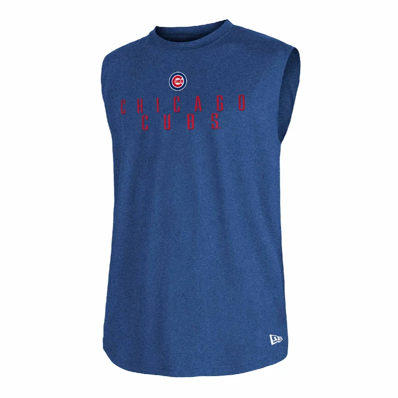 Midnight Madness Chicago Cubs Back Stripe Sleeveless T-Shirt