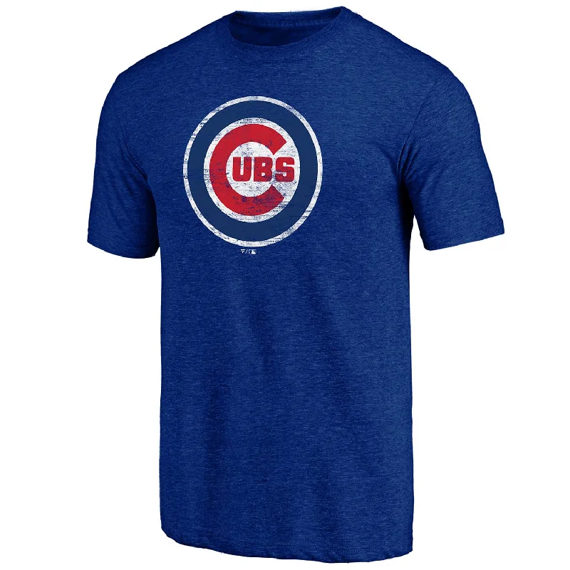 Super Bargain Chicago Cubs Bullseye Evergreen Tr-Blend T-Shirt