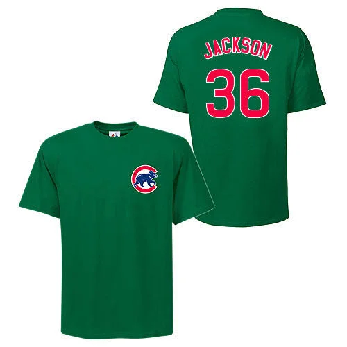 Exclusive Access Chicago Cubs Edwin Jackson Green Name and Number T-Shirt