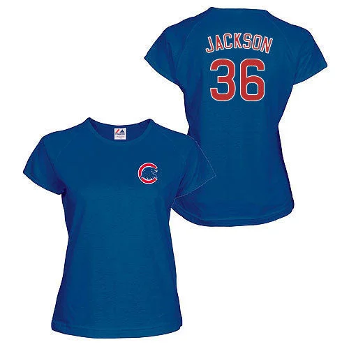 Special Promotion Chicago Cubs Edwin Jackson Women's Name and Number T-Shirt