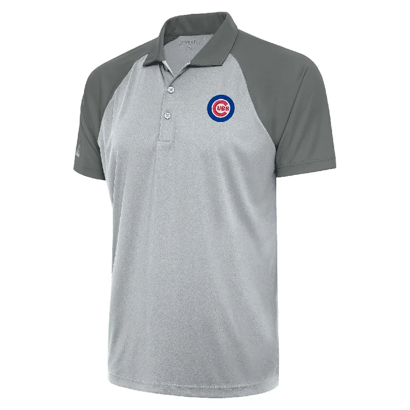 Big Savings Chicago Cubs Grey Bullseye Nova Polo
