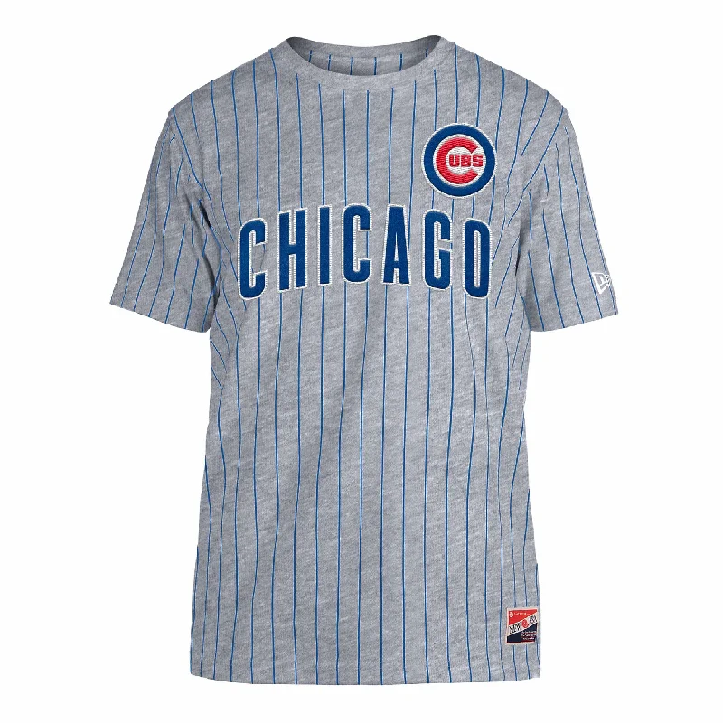 Weekend Deals That Sizzle Chicago Cubs Grey Pintsripe T Shirt