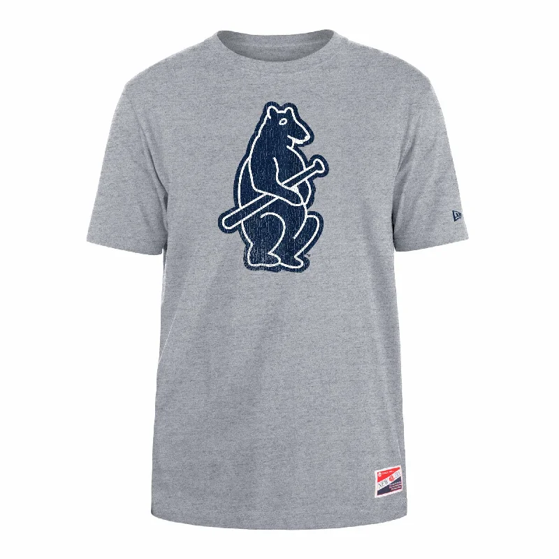 Weekend Specials to Snag Chicago Cubs Heather Dolphin Grey 1914 Bear T Shirt